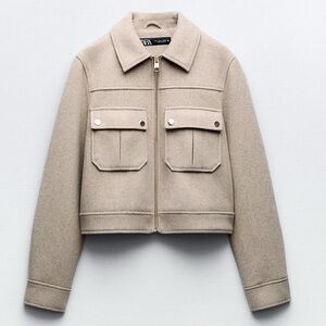 Zara cropped soft jacket